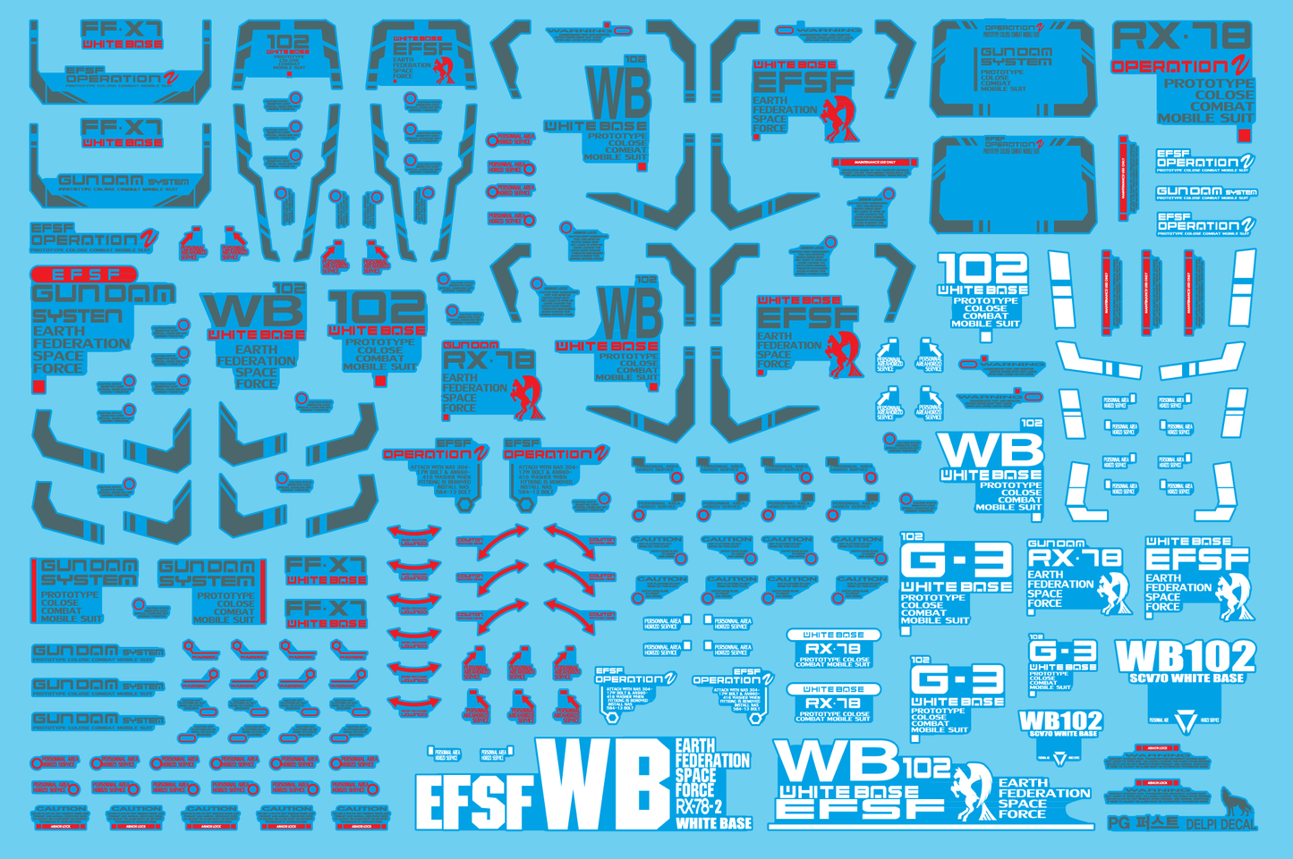 PG RX-78-2 FIRST WATER DECAL