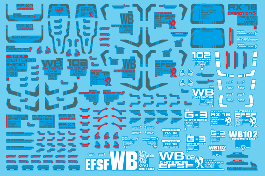 PG RX-78-2 FIRST WATER DECAL