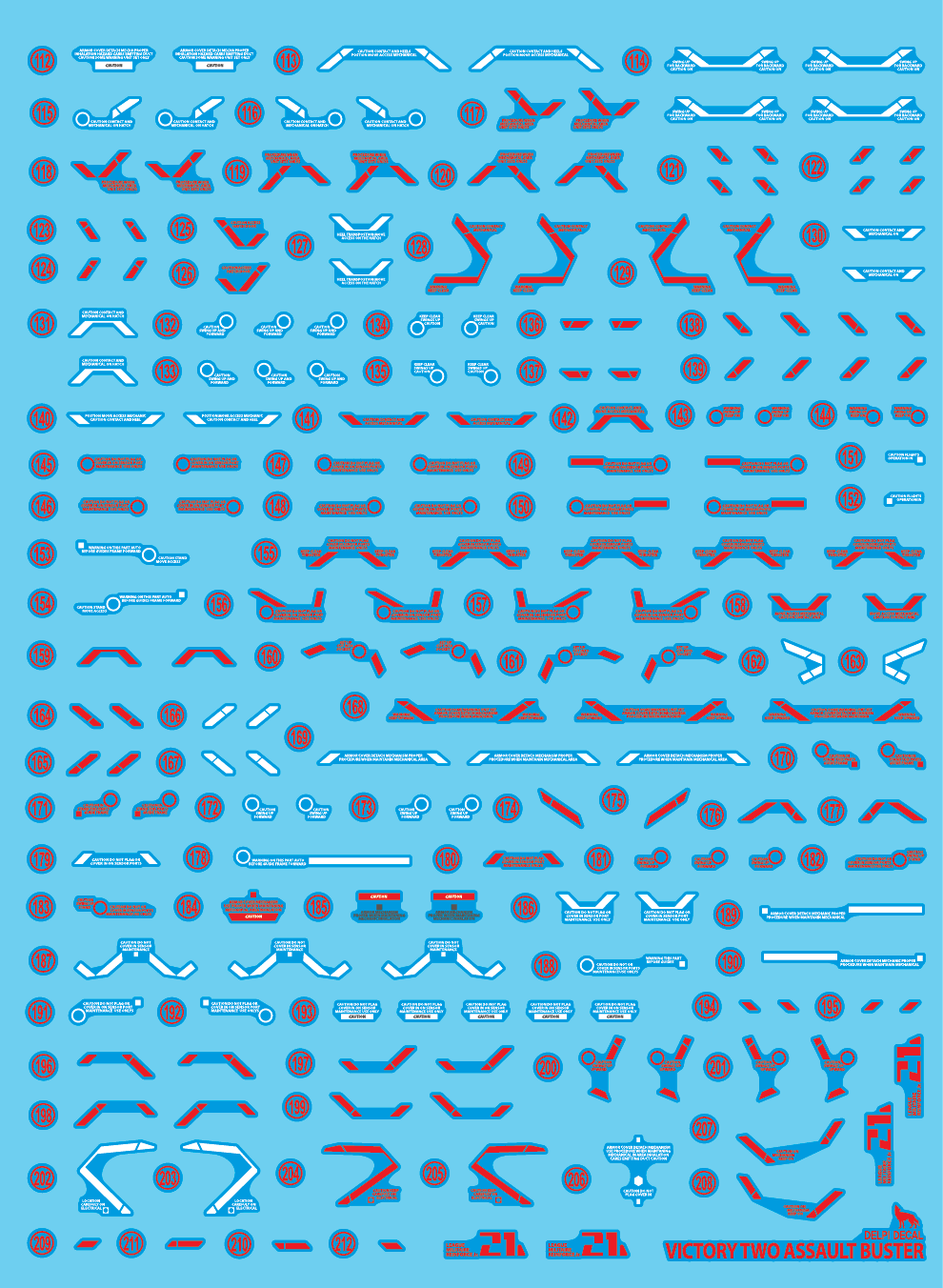 MG VICTORY TWO ASSAULT BUSTER WATER DECAL