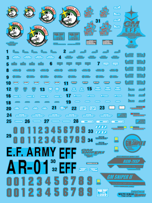 MG GM WHITEDINGO WATER DECAL