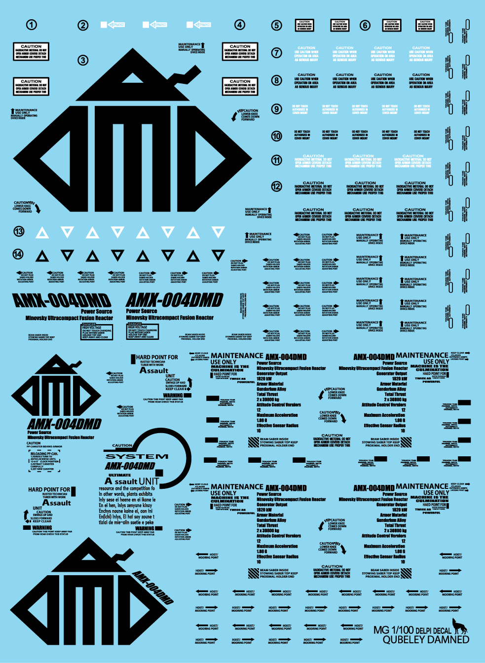 MG QUBELEY DAMNED (Normal) WATER DECAL
