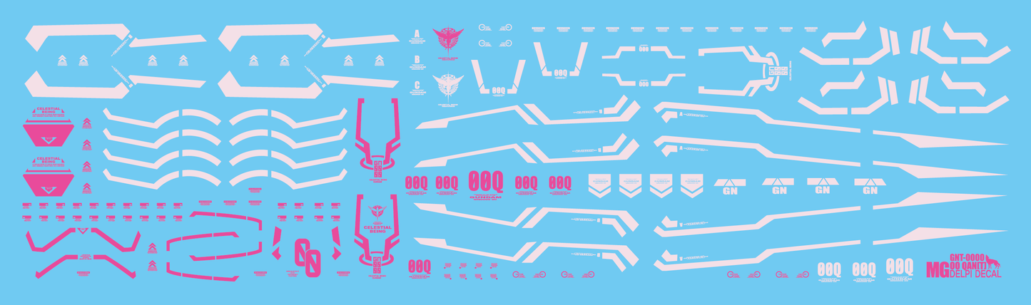 MG OO QAN[T] Full Saber WATER DECAL (Trans-Am LightColor)