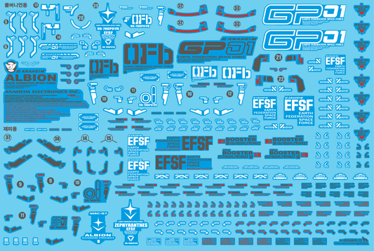 MG GP01/FB Zephyranthes WATER DECAL