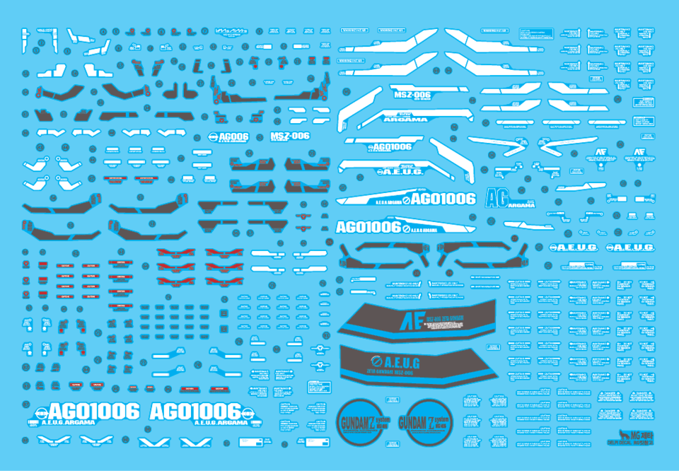 MG ZETA WATER DECAL