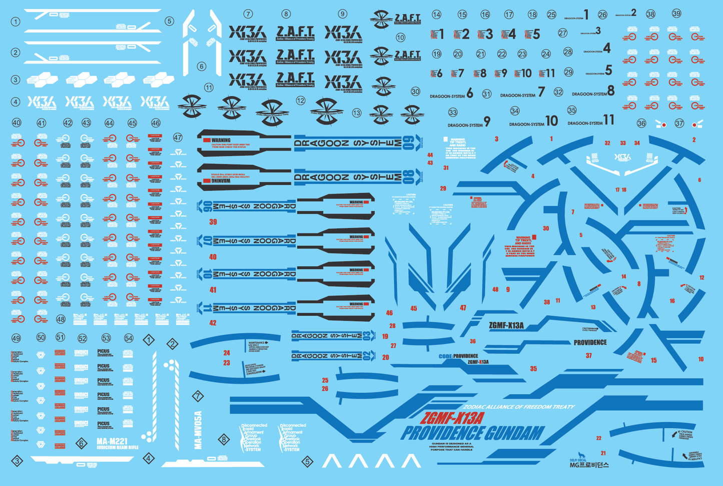 MG PROVIDENCE WATER DECAL (BLUE)