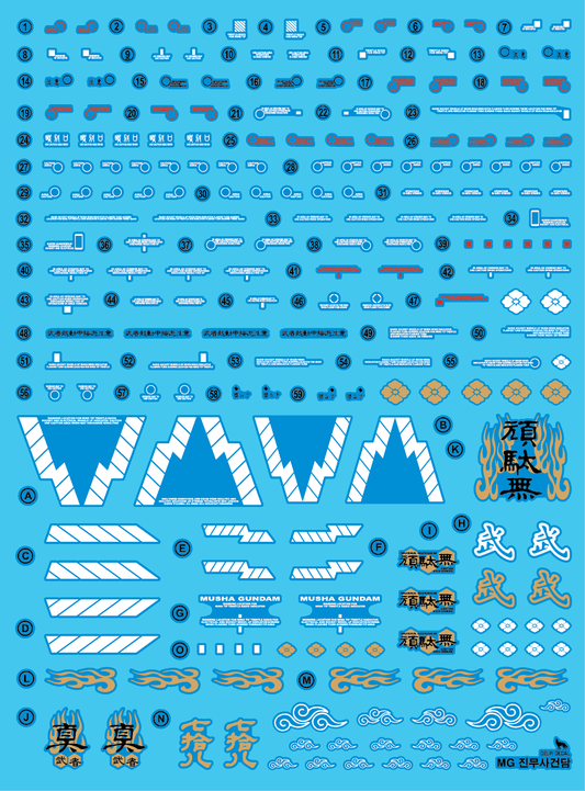 MG SHIN MUSHA WATER DECAL