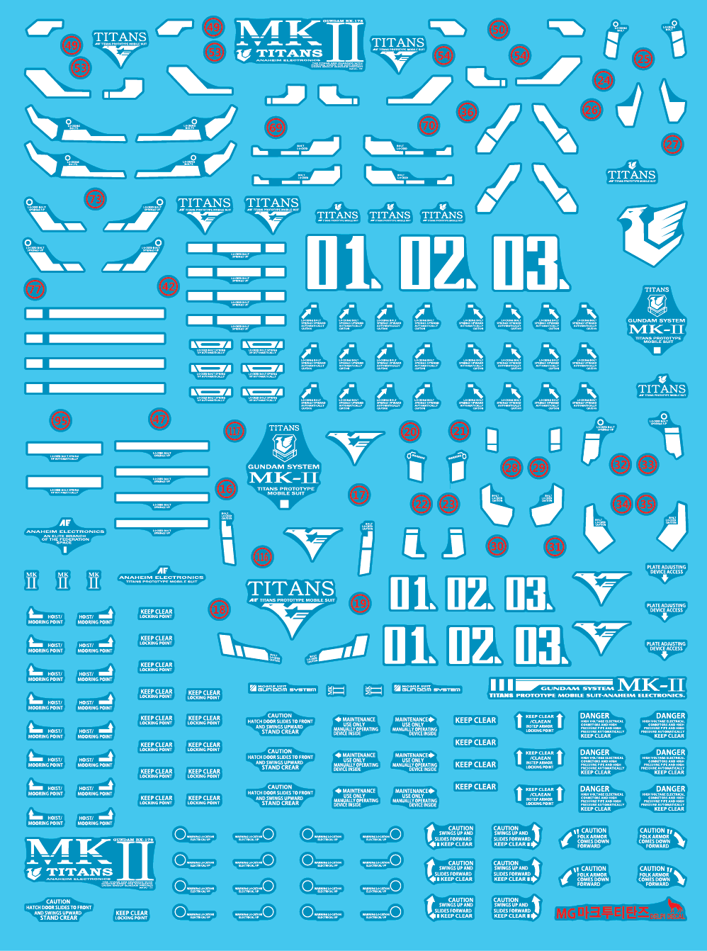 MG Mk-II Titans WATER DECAL