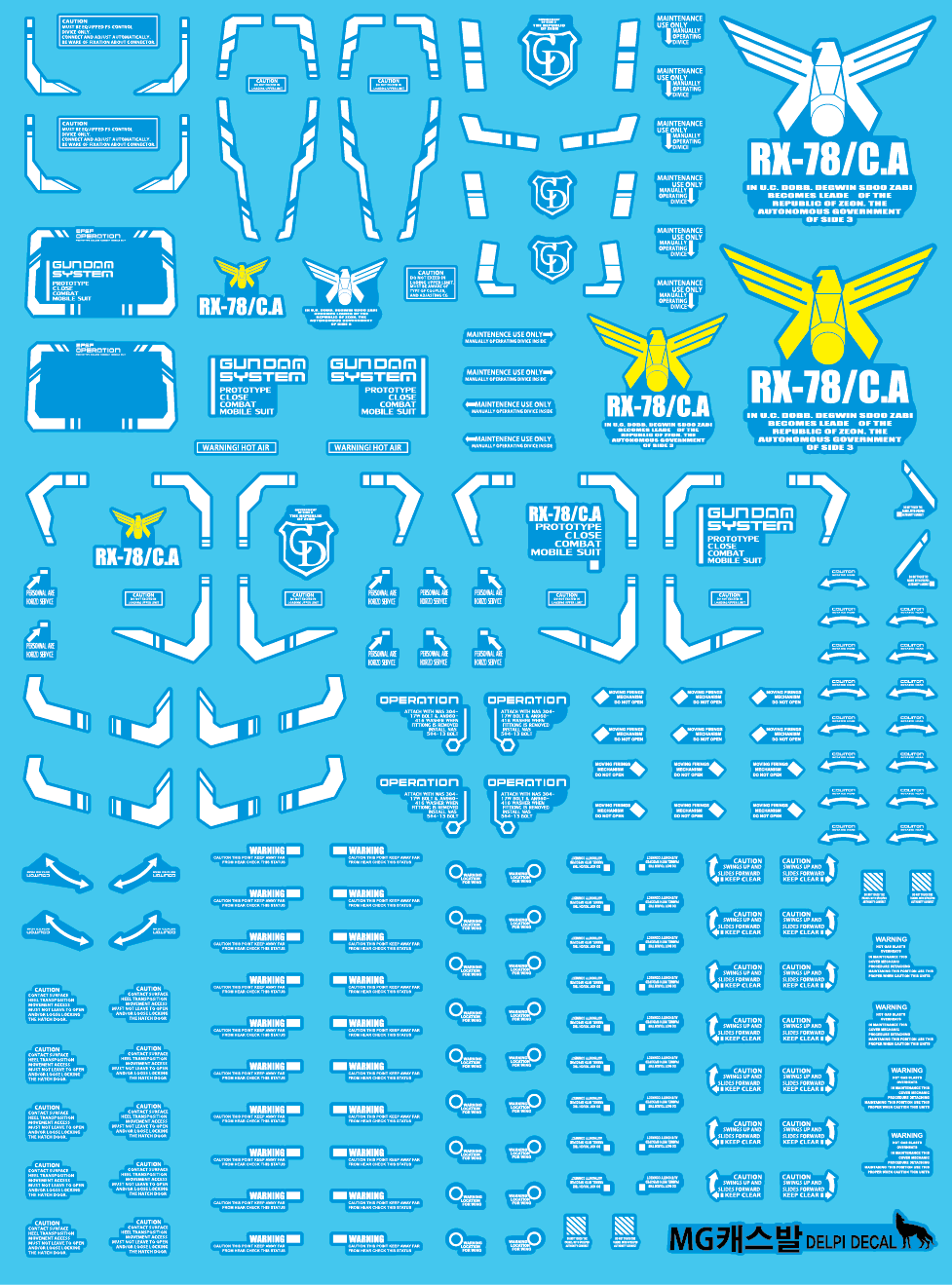 MG RX-78/C.A CASVAL'S WATER DECAL