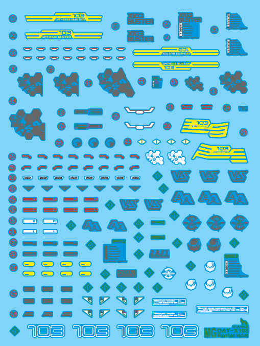 MG BUSTER WATER DECAL