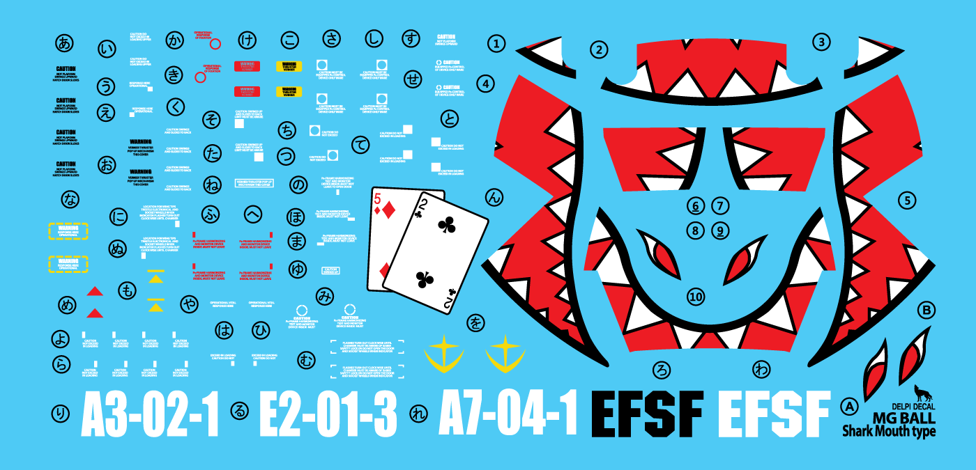 MG RB-79 Ball Shark Mouth type WATER DECAL