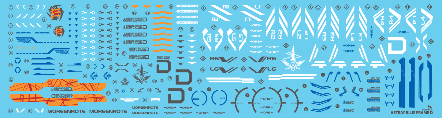 MG Astray Blue Frame D WATER DECAL