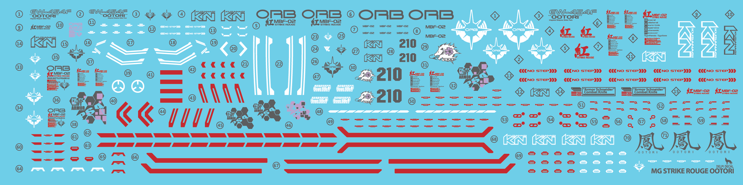 MG Strike Rouge + Ootori WATER DECAL