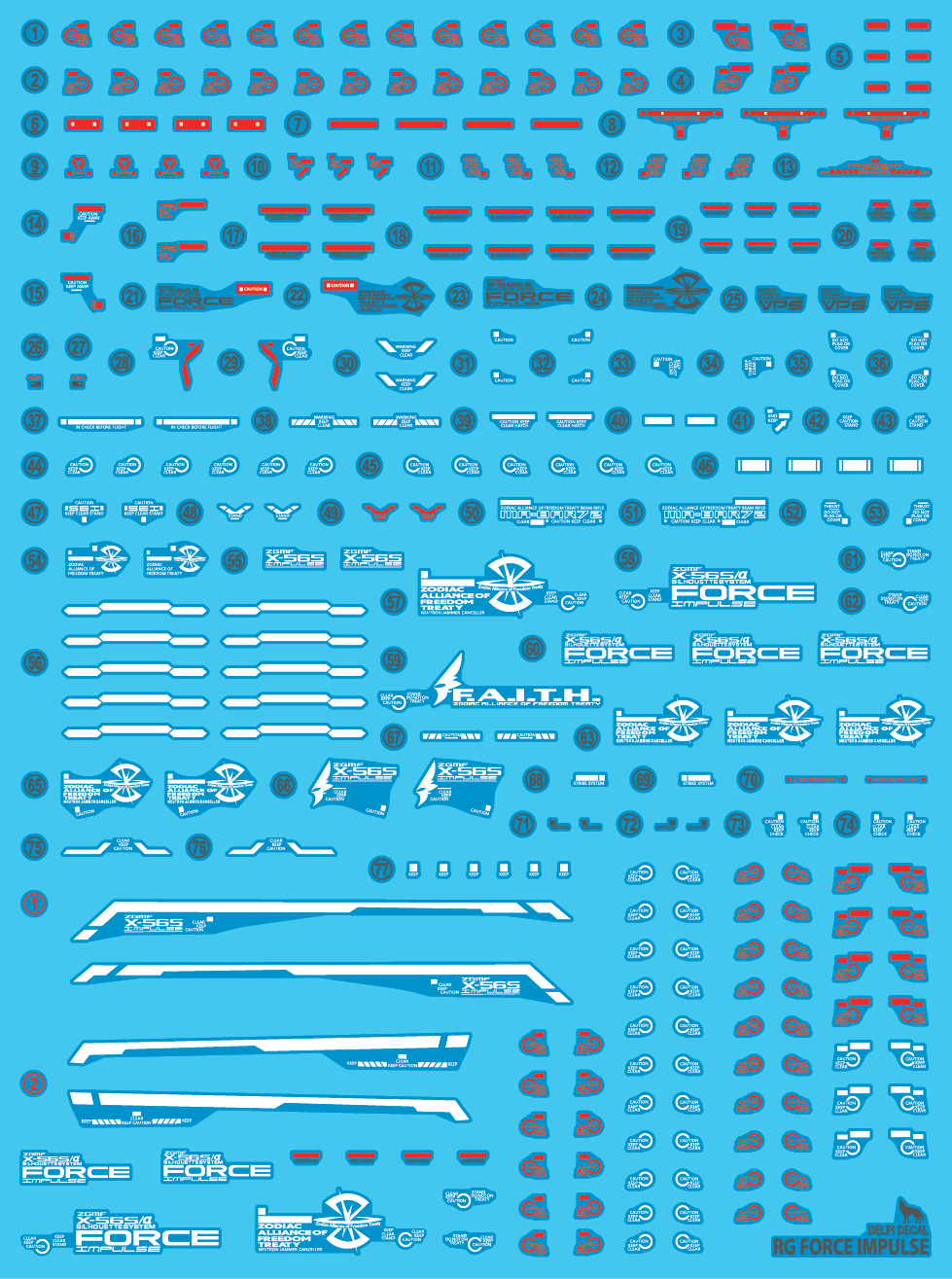 RG FORCE IMPULSE WATER DECAL