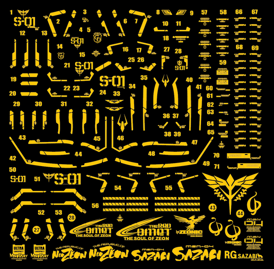 RG SAZABI GOLD Metal Sticker