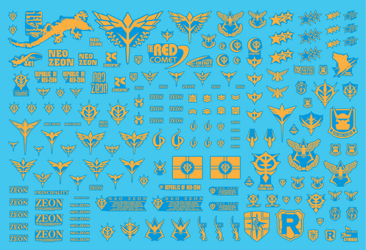 ZEON Universal WATER DECAL (GOLD HOLO)