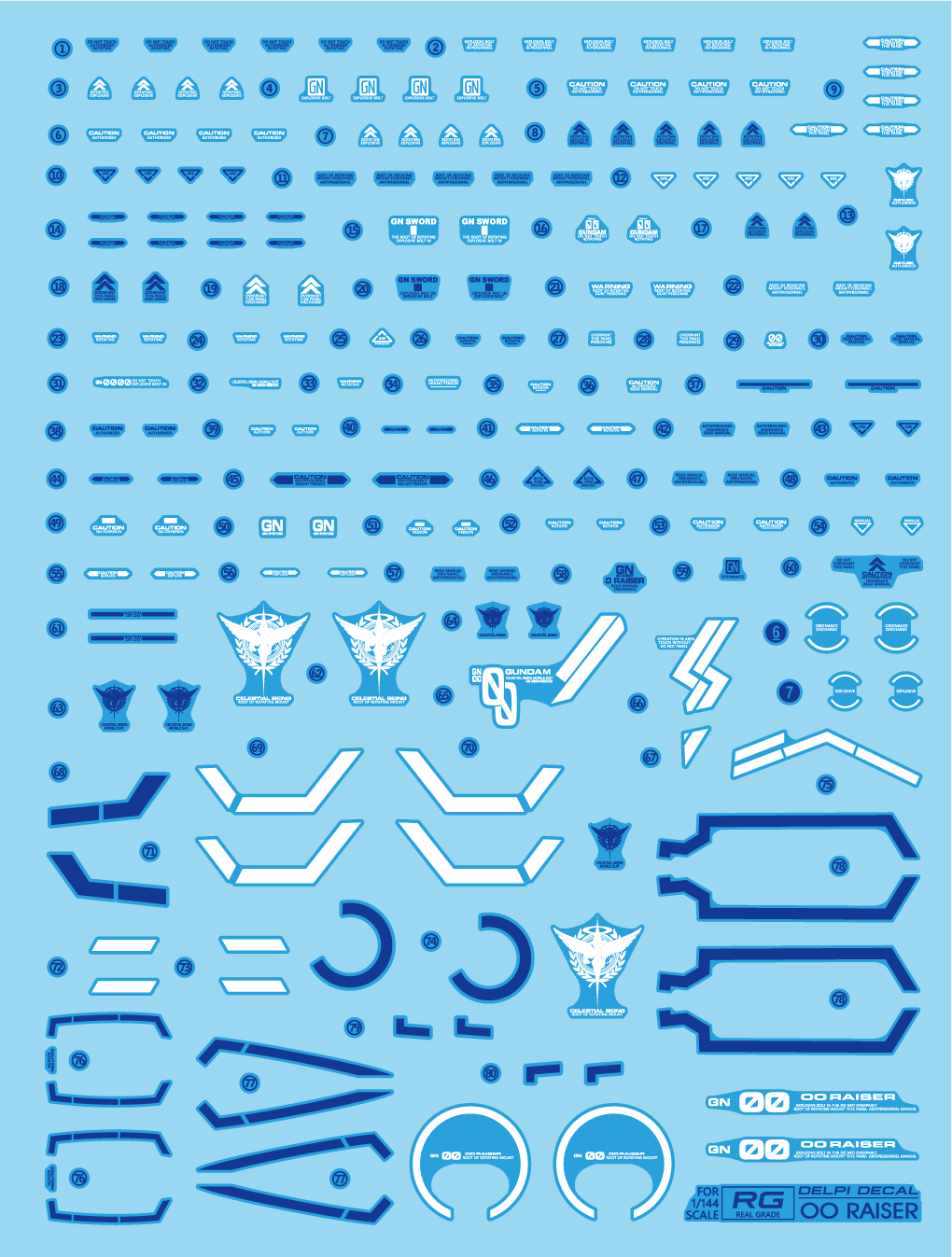 RG OO RAISER (HOLO) WATER DECAL