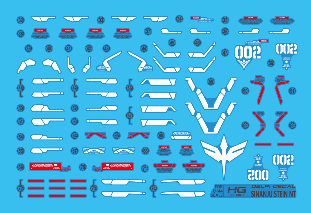 HG Sinanju Stein NT WATER DECAL