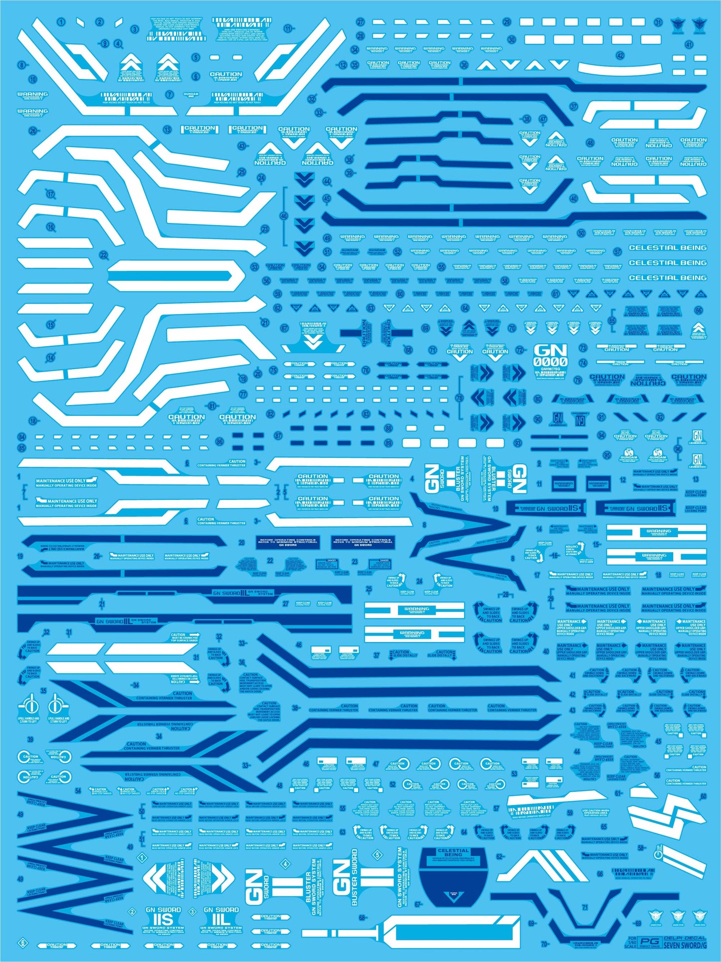 PG SEVEN SWORD/G WATER DECAL