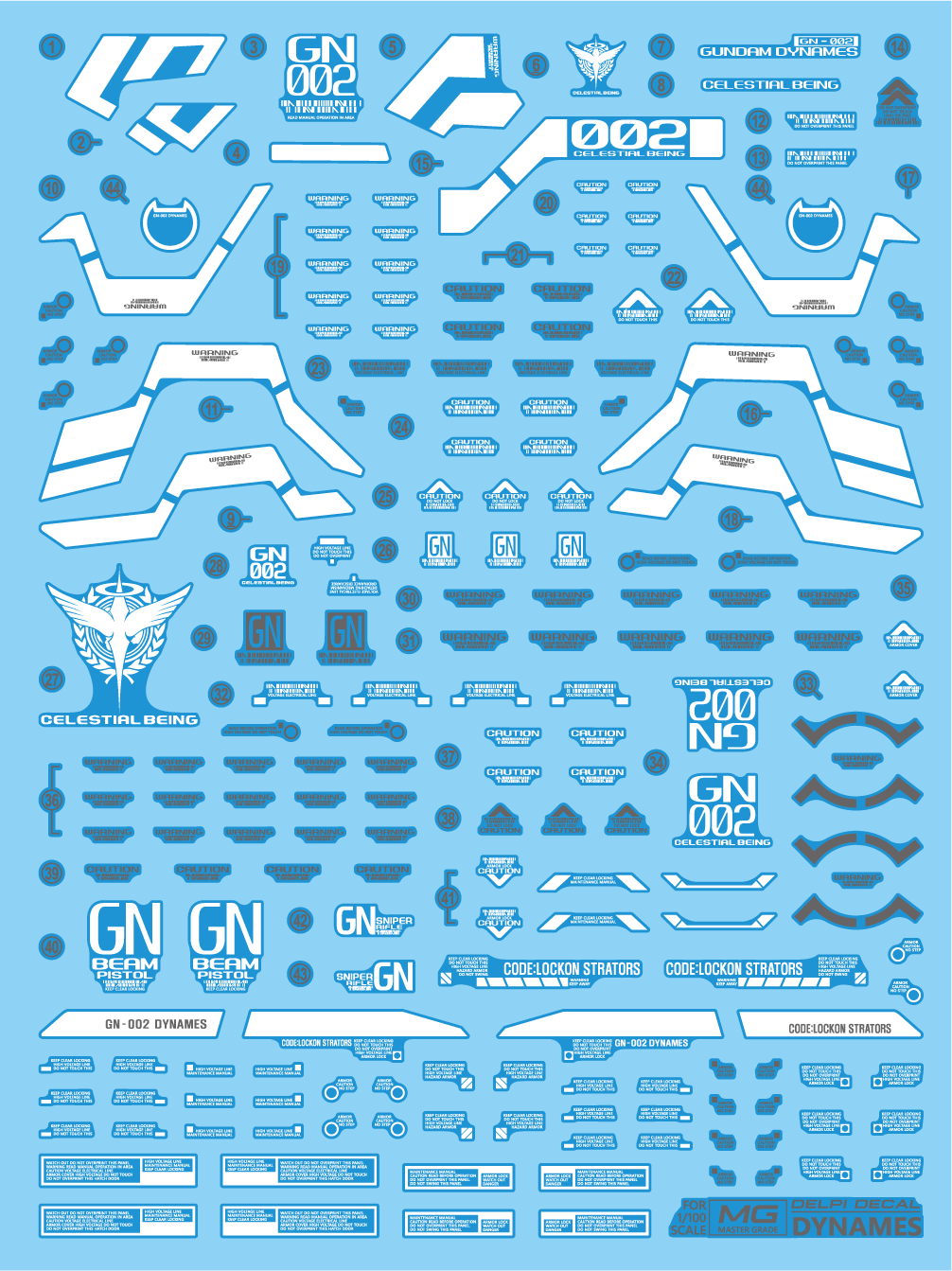 MG DYNAMES WATER DECAL