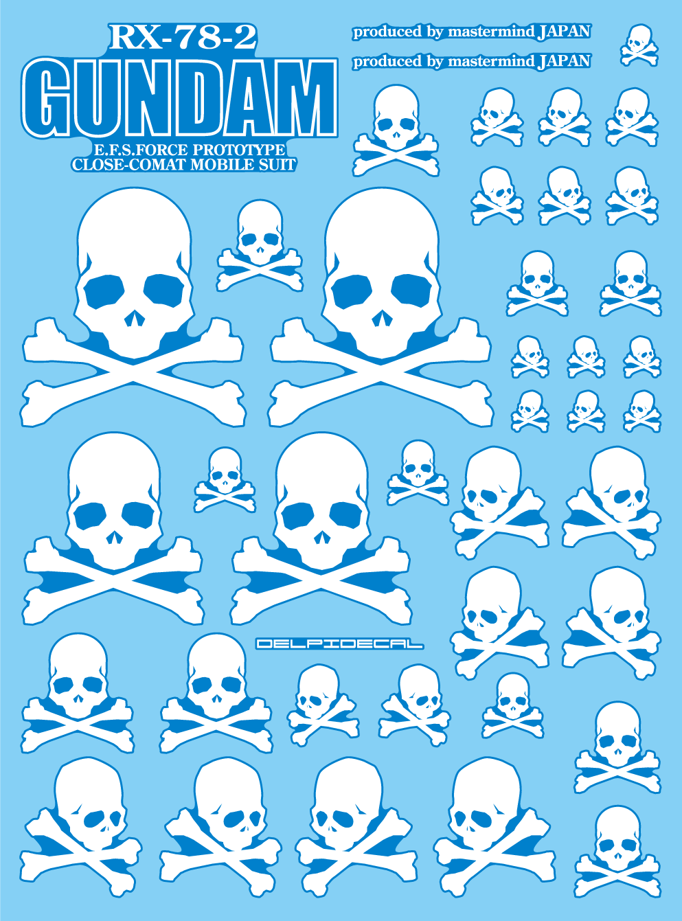 Skull Universal WATER DECAL