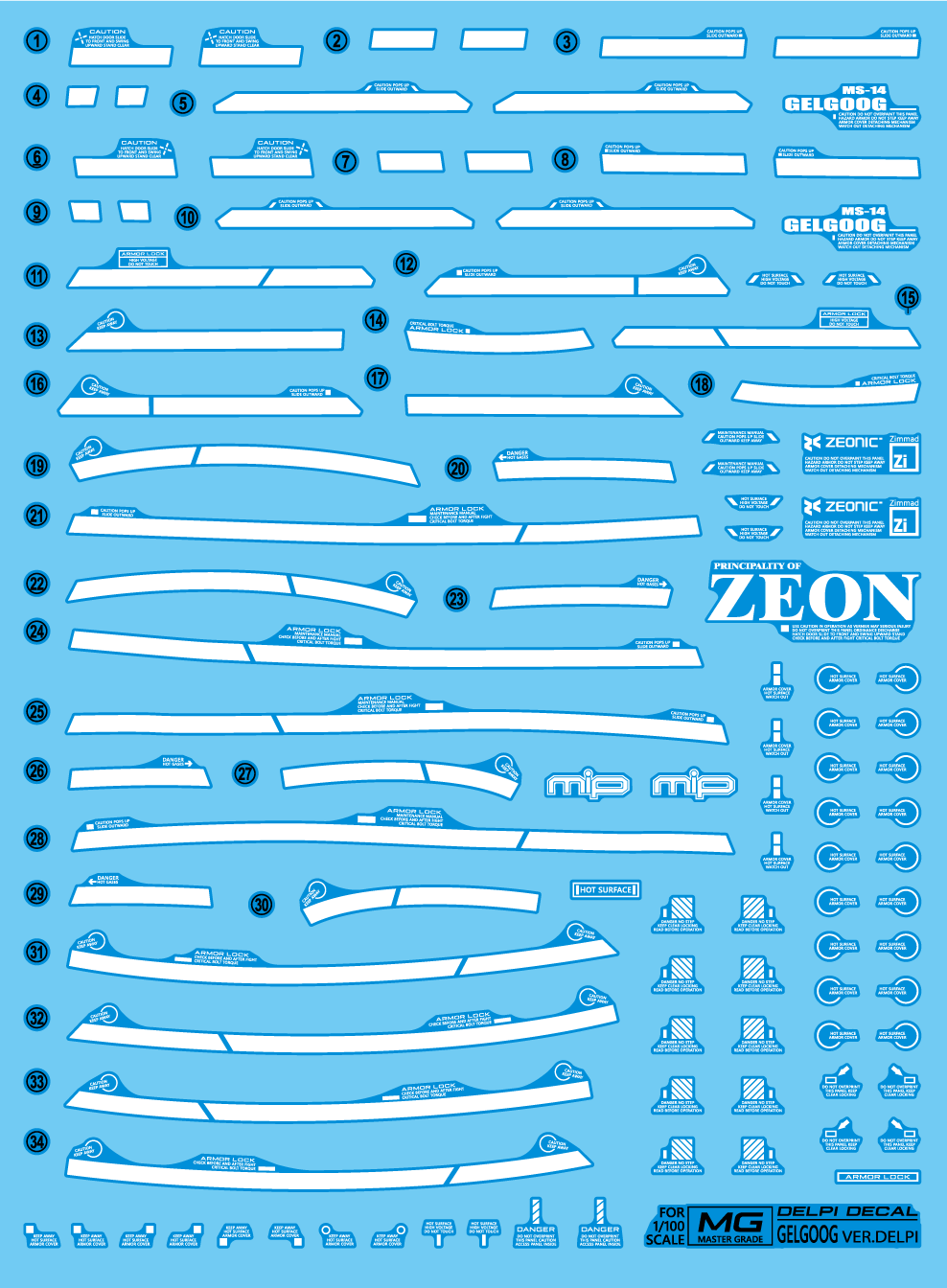 Mg Gelgoog [Delpi Ver.] Water Decal