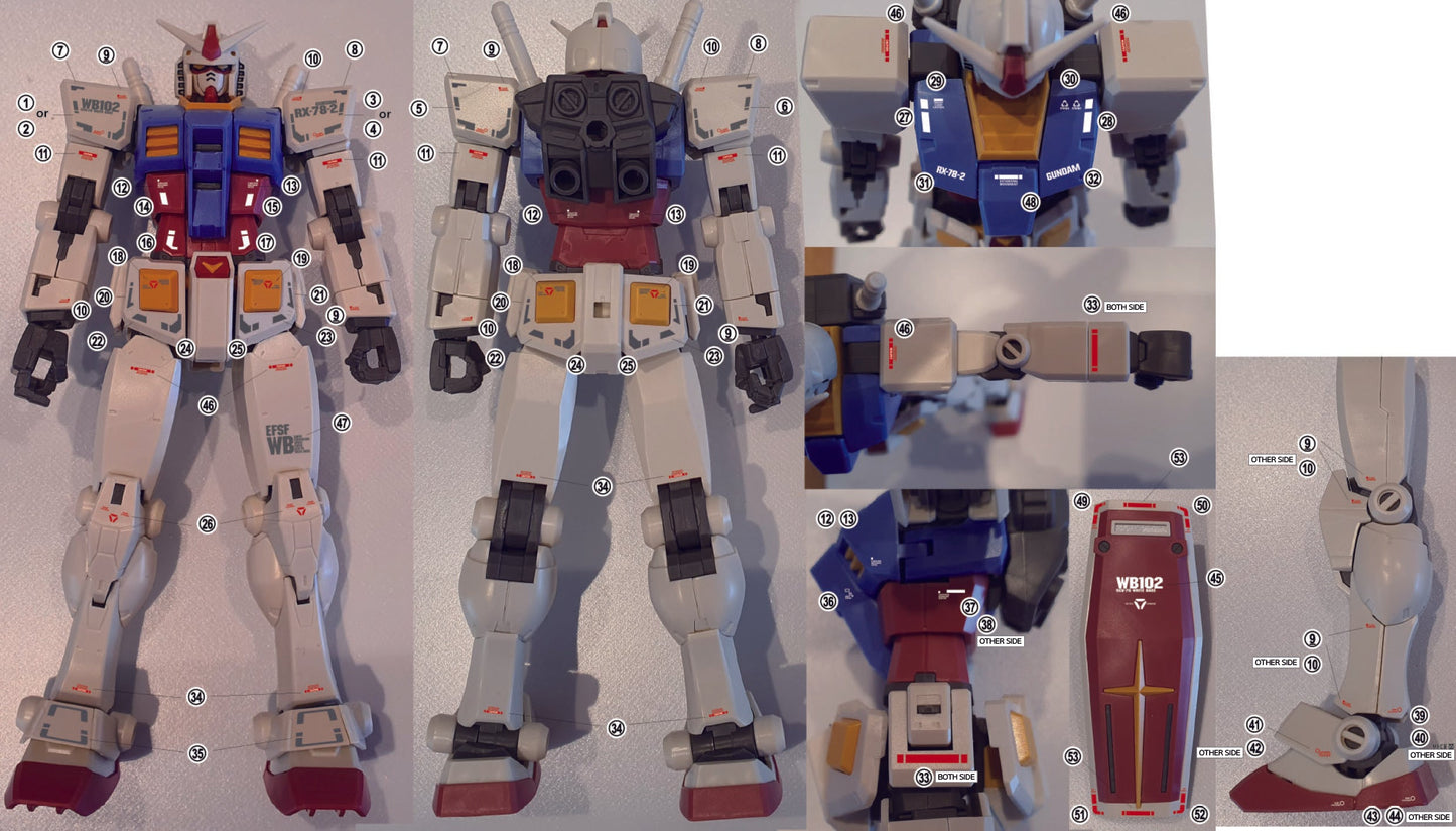 HG RX-78-2 BEYOND GLOBAL WATER DECAL
