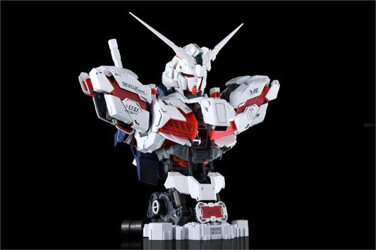 KNL HOBBY Gundam 1/35 RX-0 Unicorn Bust NT-D System full psycho-frame prototype M-S LED Lighting RED