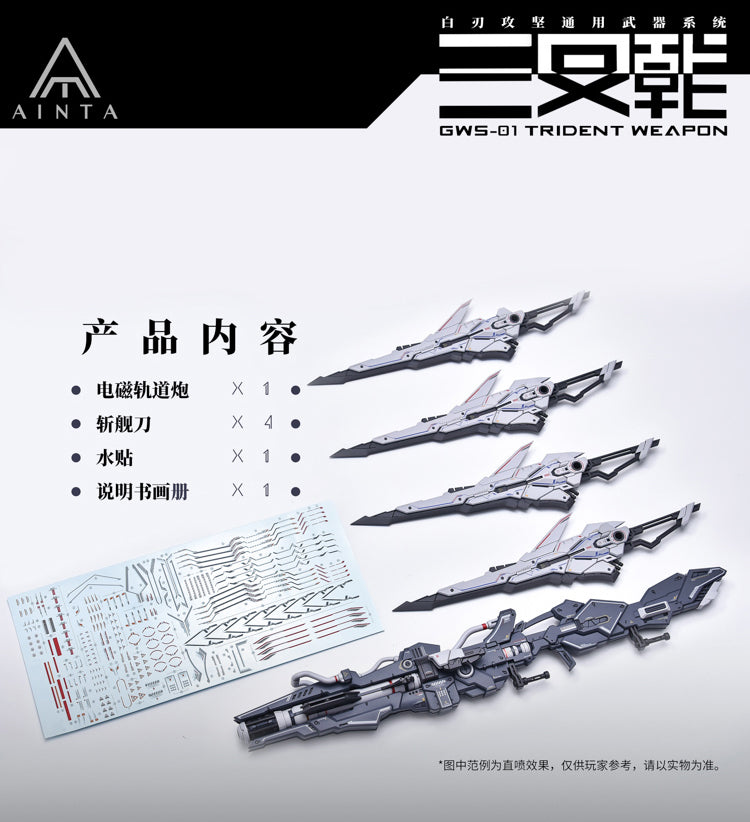 YJL 1/100 AINTA Trident Weapon Set Plastic Model