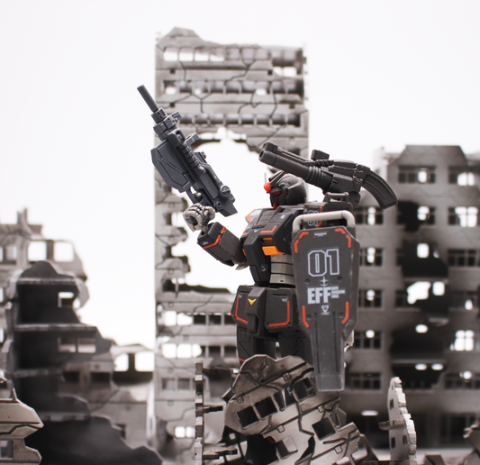 DESTROYED BUILDING LS GRADE (1/100SCALE)
