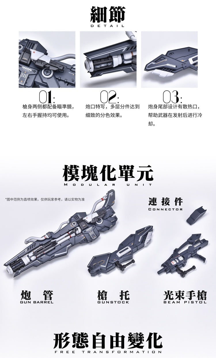 YJL 1/100 AINTA Trident Weapon Set Plastic Model