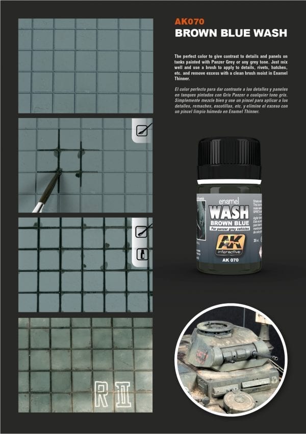Wash Brown Blue 35ml Bottle