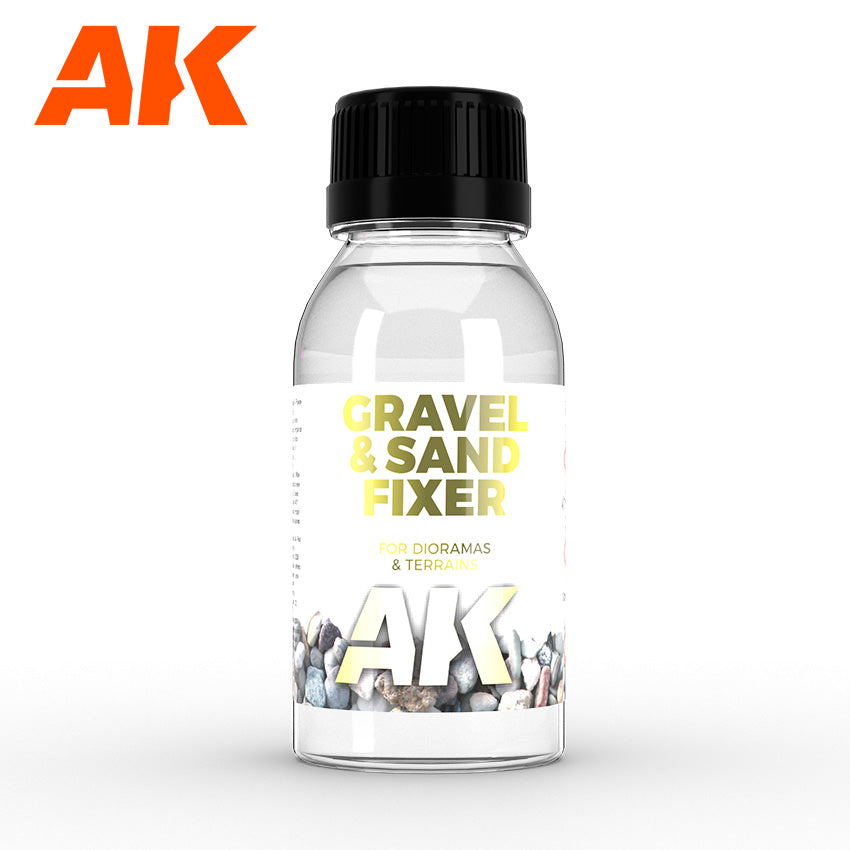 AK Interactive Gravel & Sand Fixer 100ml Bottle