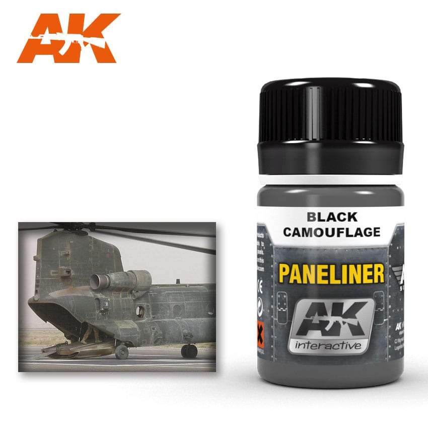 AK Interactive Paneliner For Black Camouflage 35ml Bottle