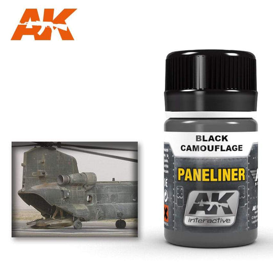 AK Interactive Paneliner For Black Camouflage 35ml Bottle