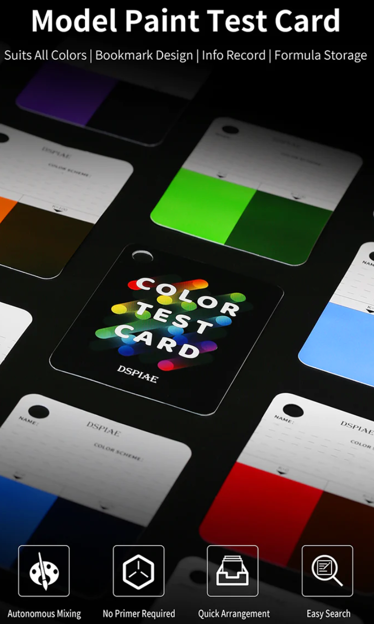 DSPIAE  CC-01 Model Paint Color Test Card