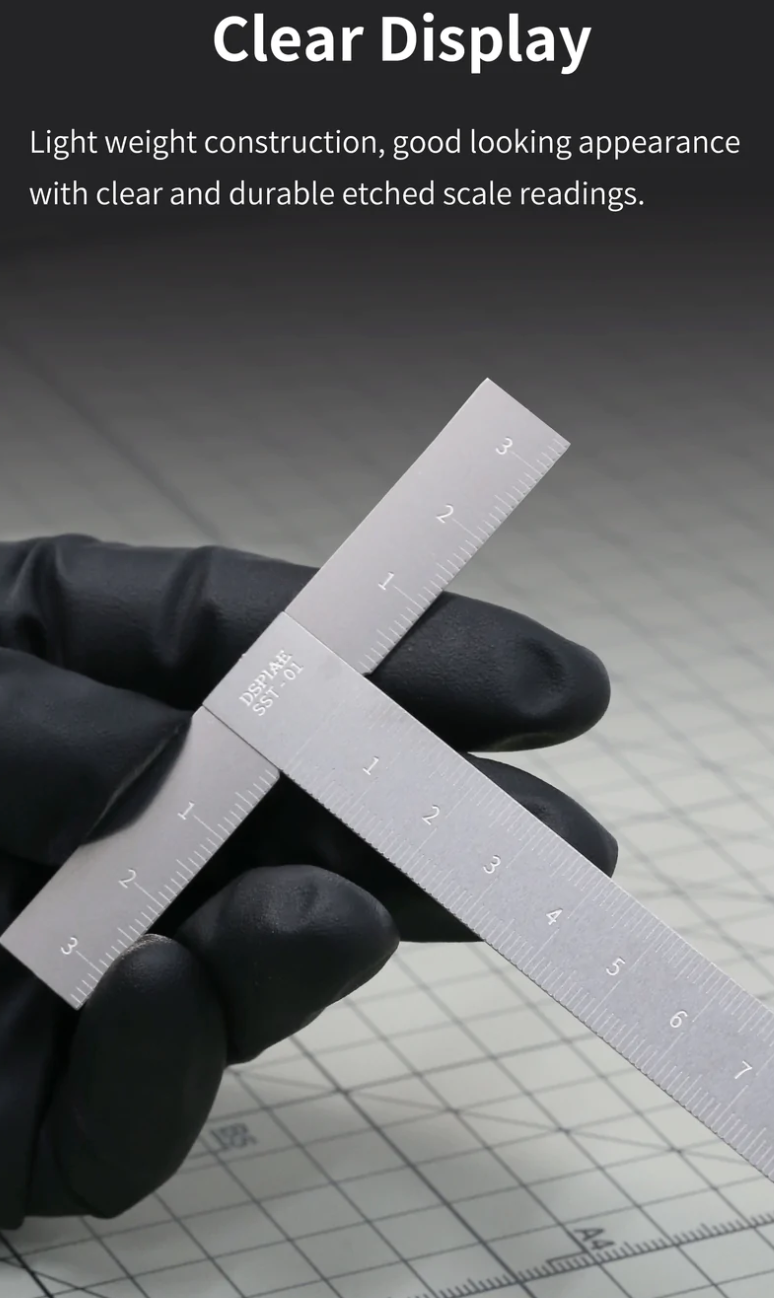 DSPIAE SST-01 Stainless Steel T Ruler