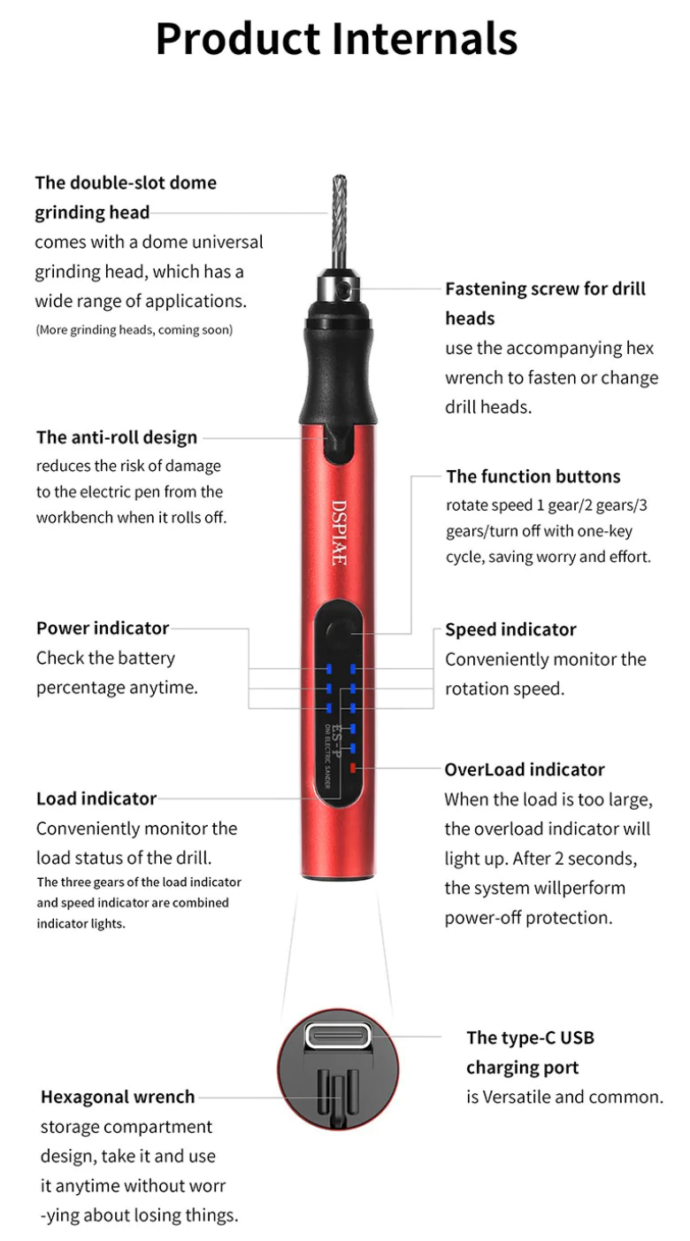 DSPIAR ES-P Electric grinding pen