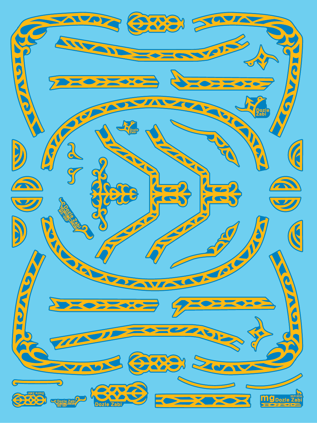 MG DOZELZABI ZAKU WATER DECAL (GOLDHOLO)