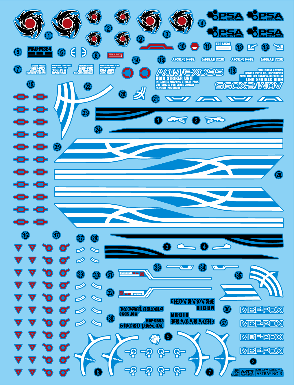 MG ASTRAY NOIR HOLO WATER DECAL