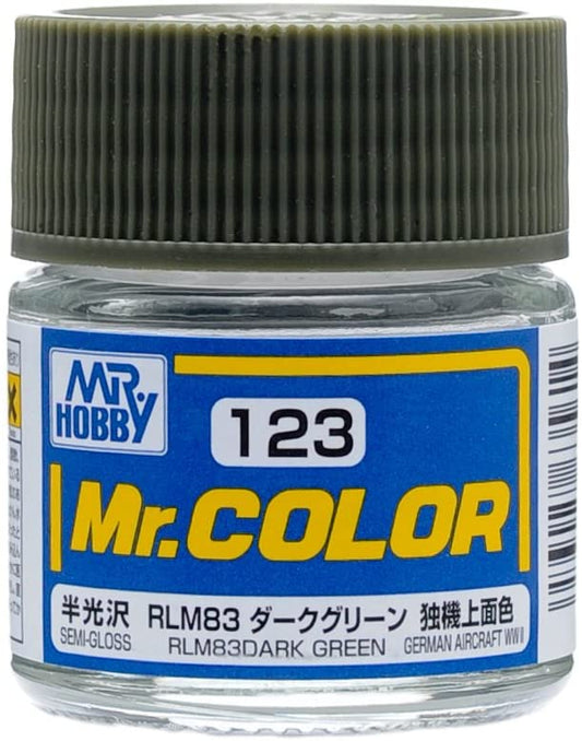 C123 Semi Gloss RLM83 Dark Green 10ml, GSI Mr. Color