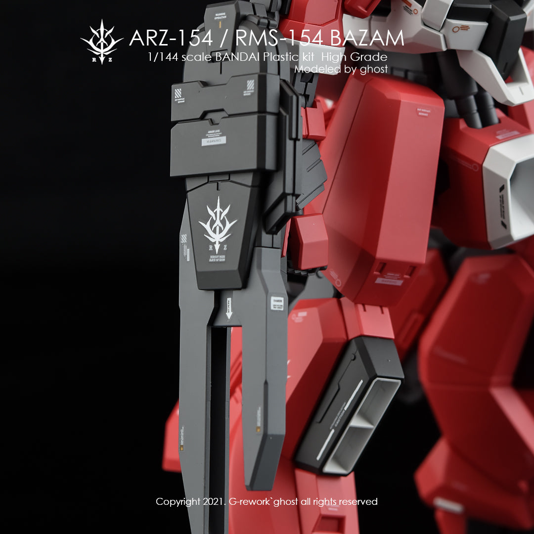 G-REWORK - [HG] BAZAM RE.BOOT Ver.(ARZ-154/RMS-154 FULL SET) Water Decal