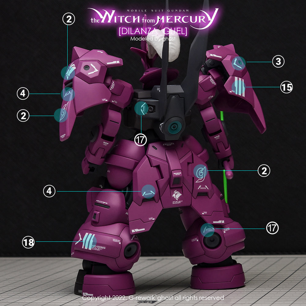G-REWORK - [HG] [ the witch from mercury]  Guel's Dilanza Water Decal