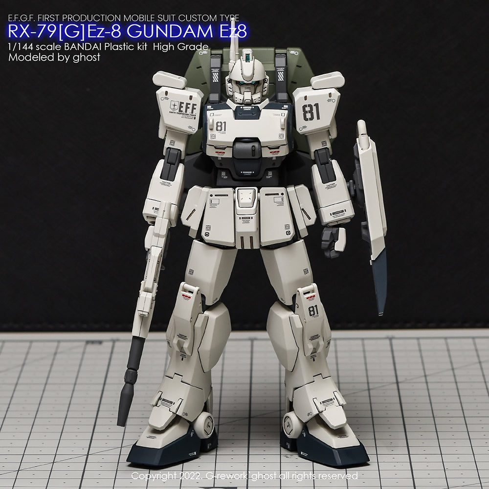G-REWORK - [HG] 08th TEAM RX-79[G]Ez-8 GUNDAM Water Decal