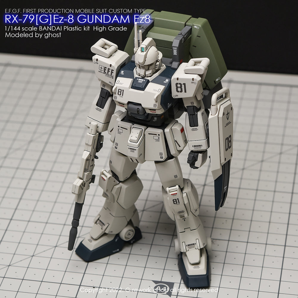 G-REWORK - [HG] 08th TEAM RX-79[G]Ez-8 GUNDAM Water Decal