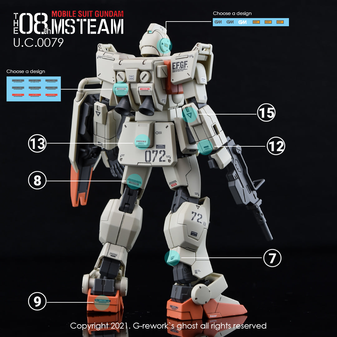 G-REWORK - [HG] 08 TEAM GROUND TYPE RGM-79G Water Decal