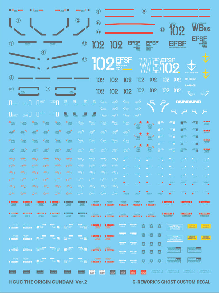 G-REWORK - [HG] GTO GUNDAM RX-78-2 Water Decal