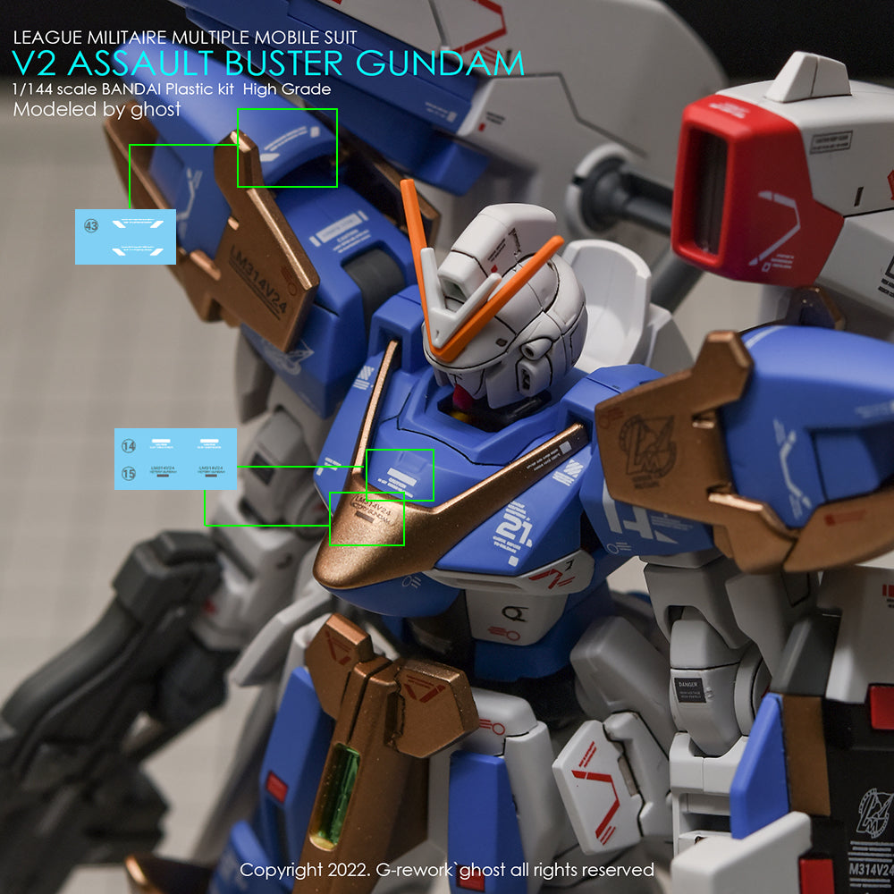 G-REWORK - [HG] V2 ASSAULT BUSTER GUNDAM Water Decal