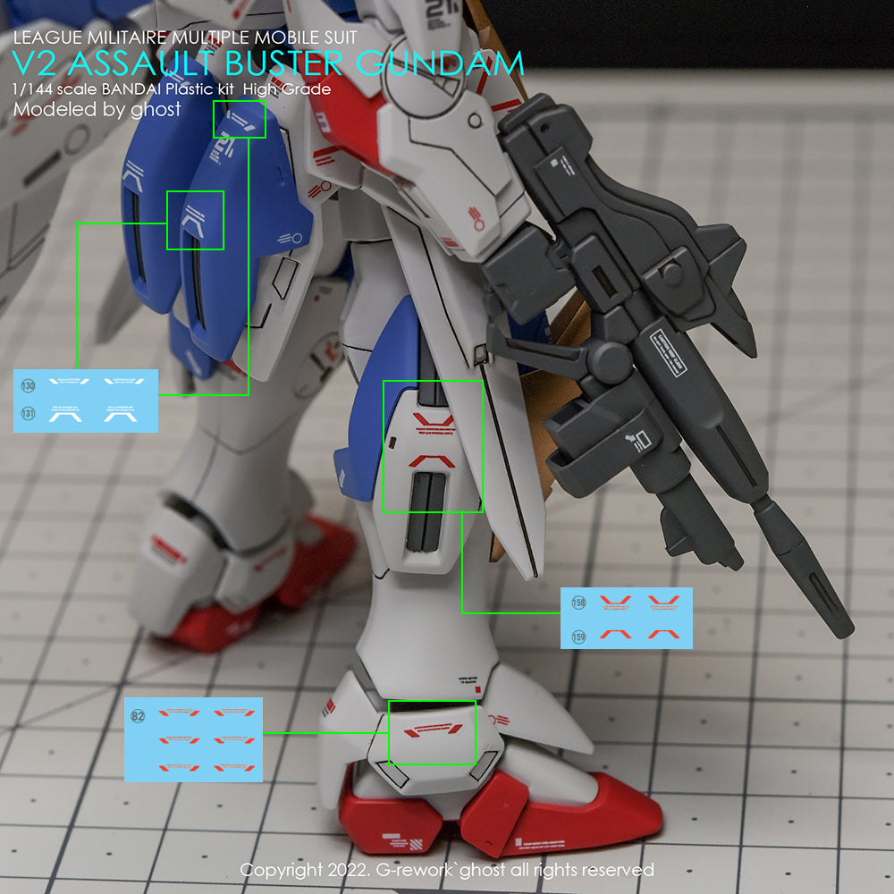 G-REWORK - [HG] V2 ASSAULT BUSTER GUNDAM Water Decal