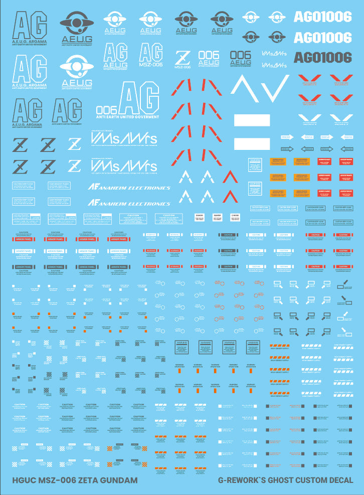 G-REWORK - [HG] ZETA GUNDAM Water Decal