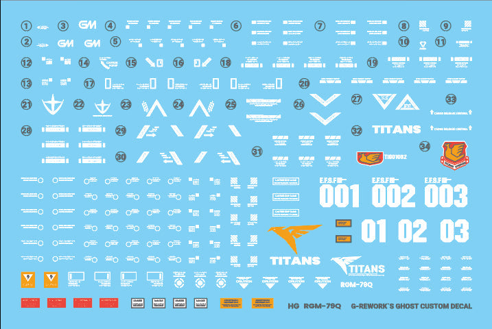 G-REWORK - [HG] RGM-79Q GM Quel Water Decal
